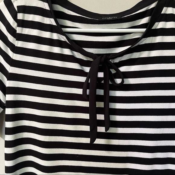 Talbot Medium Black and White Striped Tops  Women - Picture 3 of 16